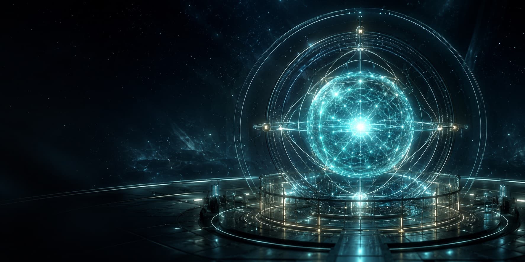 Conceptual image of a human overseeing an AI system with safety controls