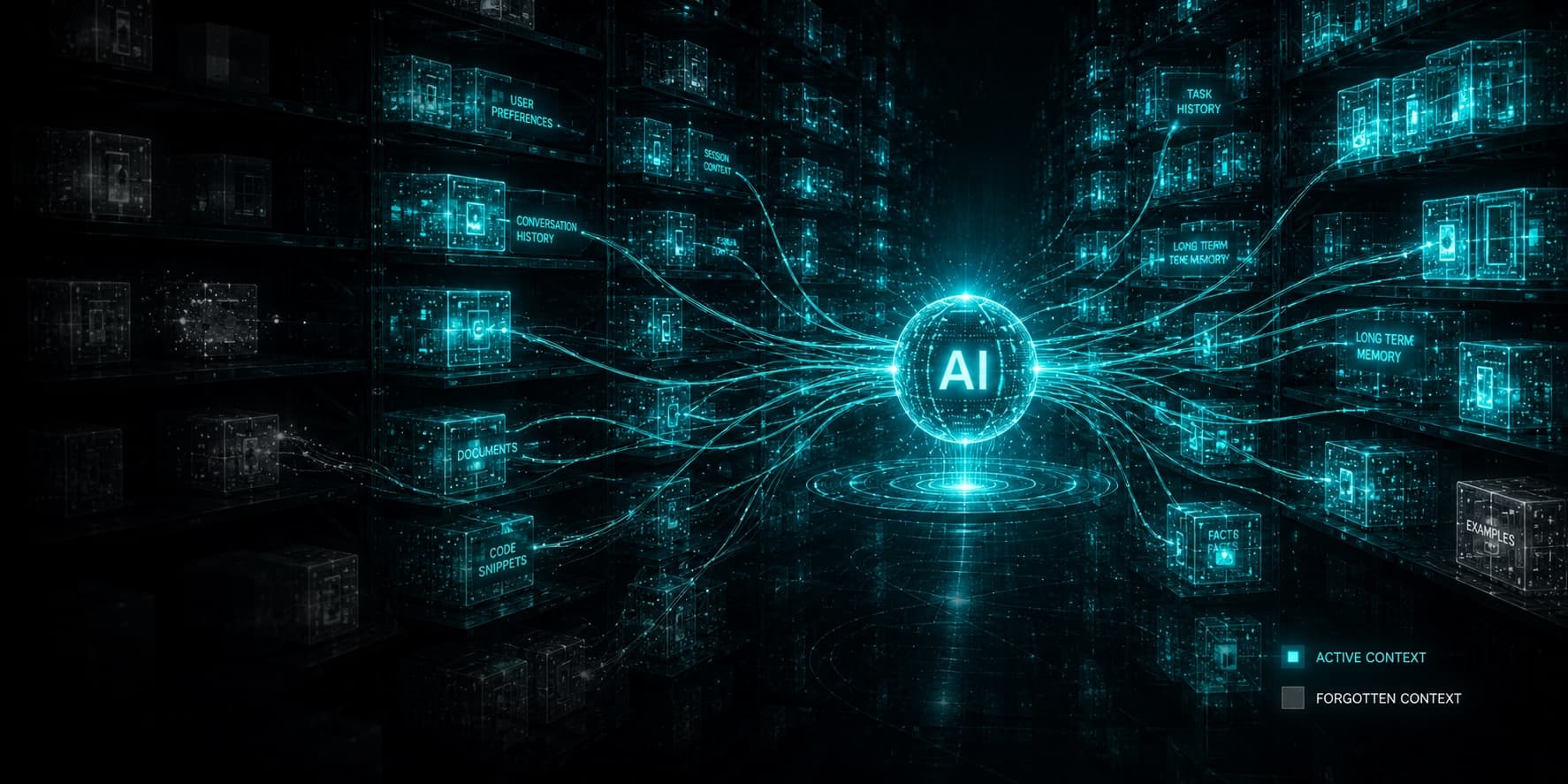 Diagram showing different memory types in an AI agent system