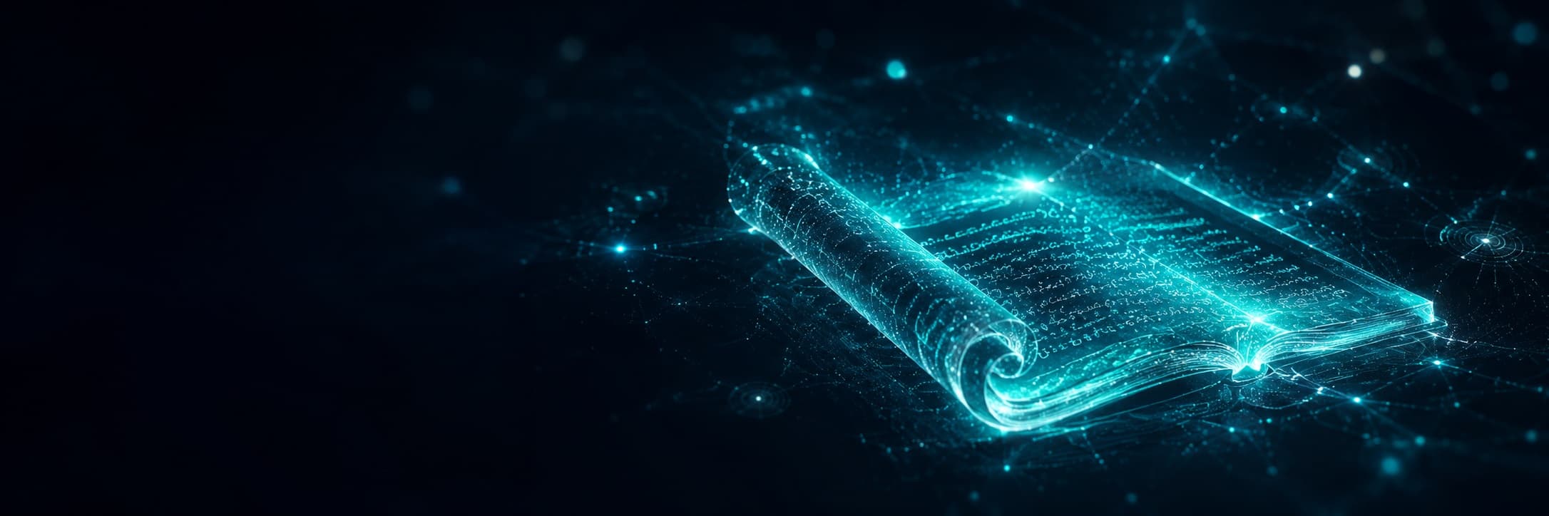 Abstract AI neural network diagram