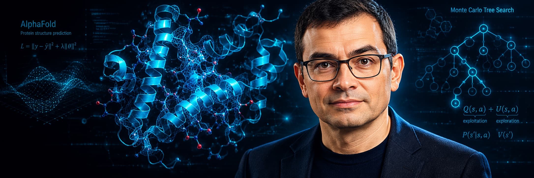 Demis Hassabis presenting at a DeepMind event