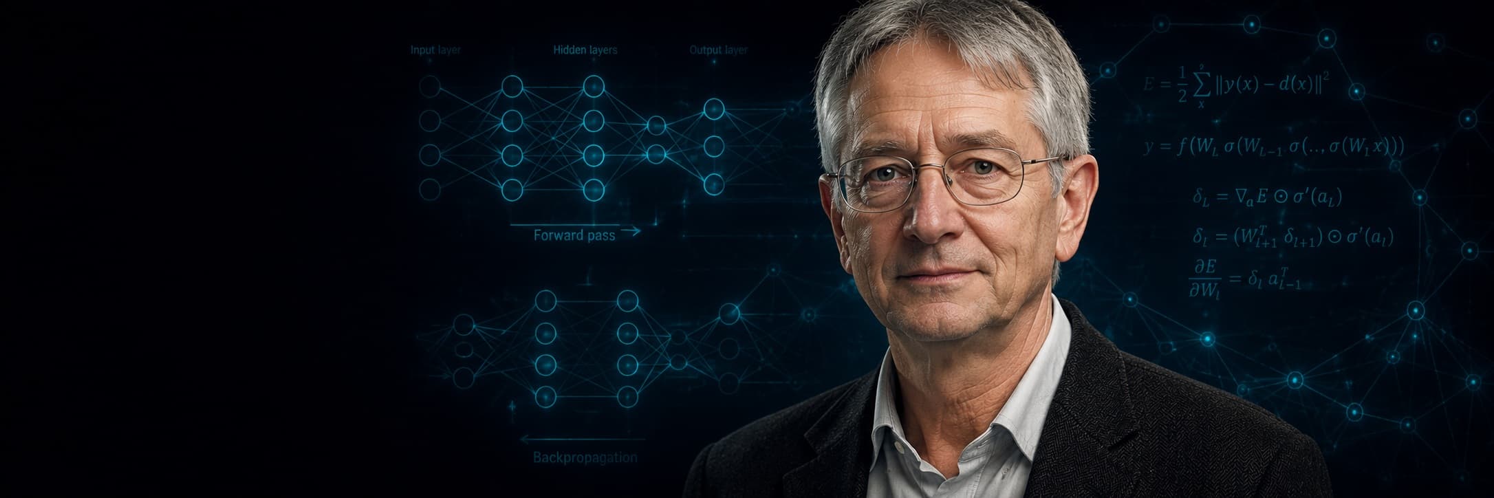 Geoffrey Hinton speaking at a deep learning conference