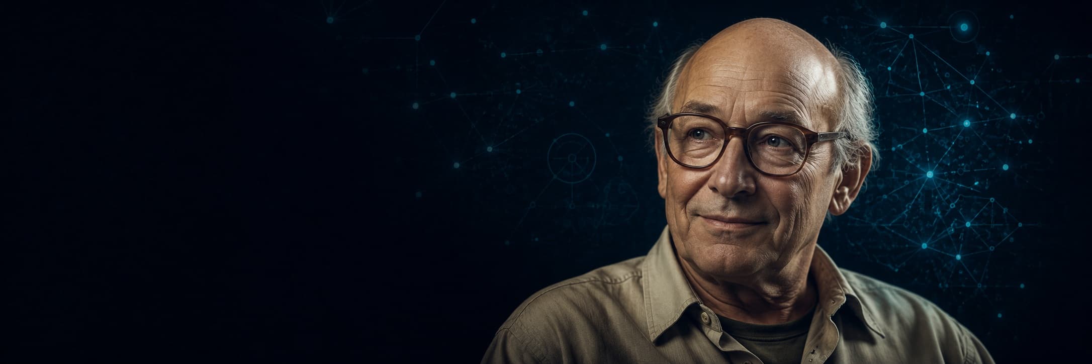 Marvin Minsky in his MIT laboratory