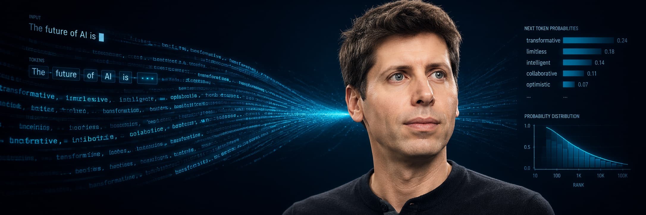 Sam Altman speaking at an OpenAI event
