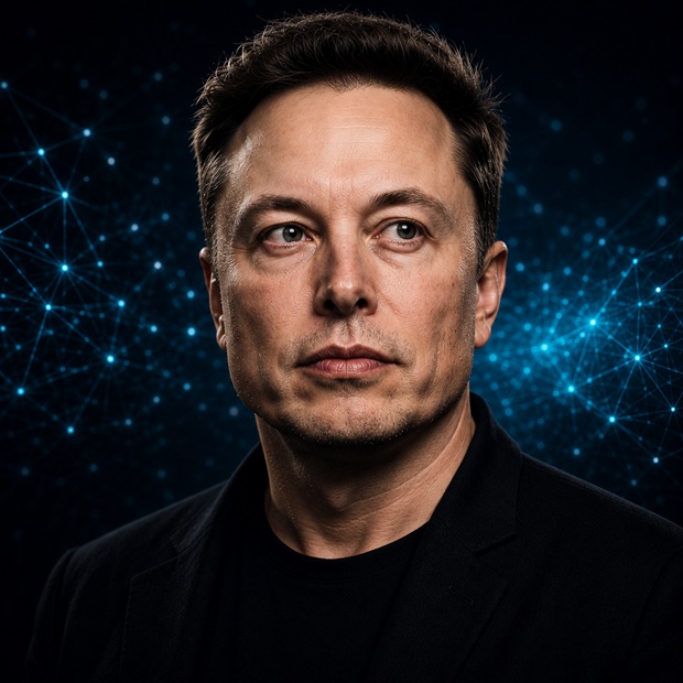 Portrait of Elon Musk
